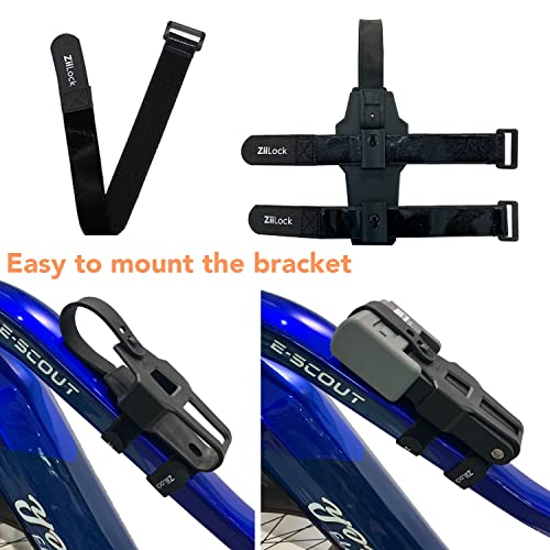 Ziilock X - Award Winning Smart Folding Bike Lock,Fingerprint  & Bluetooth App Remote Control, Anti-Theft Alarm,Heavy Duty Bike Lock With Key And Case (Hero Red) #TOP6