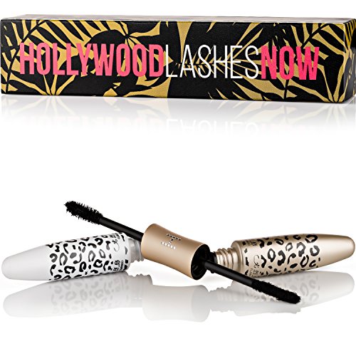 Best 3D Fiber Lash Mascara by Hollywood Lashes Now - unique 2 in 1 Pen Design and 3 Step Process for Fuller Thicker Lashes - Natural and Hypoallergenic Ingredients