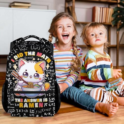 Kids Funny School Backpack - 17 Inch Large Capacity Ramen Backpacks for Elementary - Durable Cartoon Boys Bookbag2