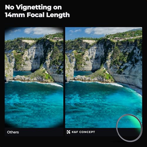 K&F CONCEPT 62mm MC UV Protection Filter with 28 Multi-Layer Coatings HD/Hydrophobic/Scratch Resistant Ultra-Slim UV Filter for 62mm Camera Lens (Nano-X Series)