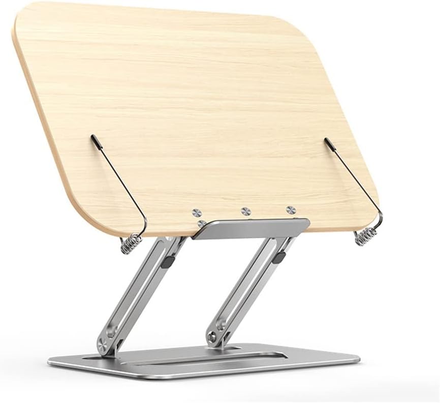 Wooden Reading Book Stand Multi-Functional Lazy Bookshelf Student Adjustable Tablet Laptop