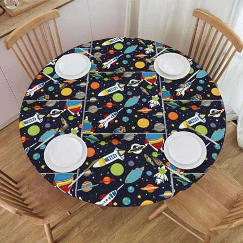 Nappe ronde élastique antidérapante pour table de 114 à 127 cm