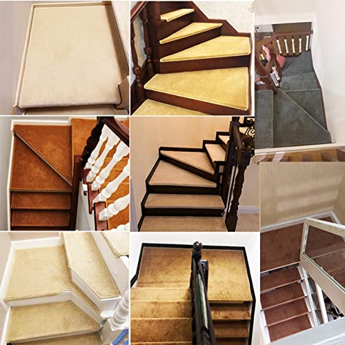 Alfombrillas de escaleras elegantes de 26x90cm con revestimiento textil de alta resistencia 6