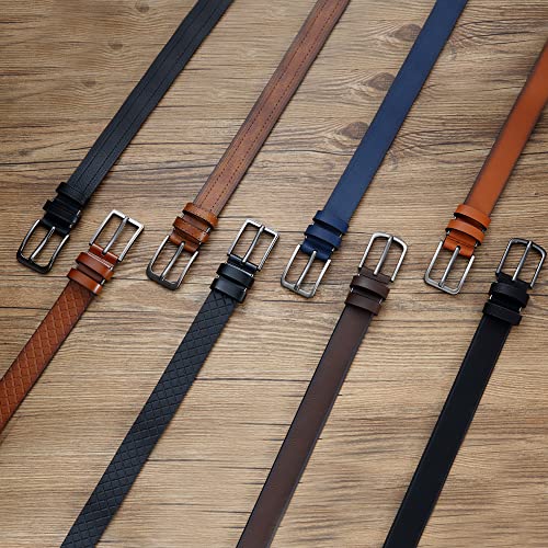 Doopai Belts For Men, Men's Dress Belt Casual Wear Jeans Belt 1.25", Blue Belt Classic Fashion Design, Adjustable Trim To Fit Everywhere #TOP5