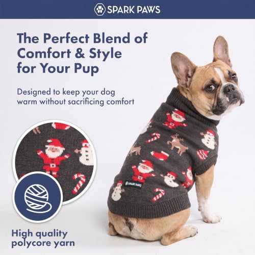Image of Spark Paws ChristmasKnit Dog Sweater - Winter Dog Clothes, Small Medium Large