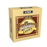 Ernie Ball Earthwood 80/20 Bronze Light Acoustic Guitar Strings 4 pack - 11-52 Gauge (P02404)