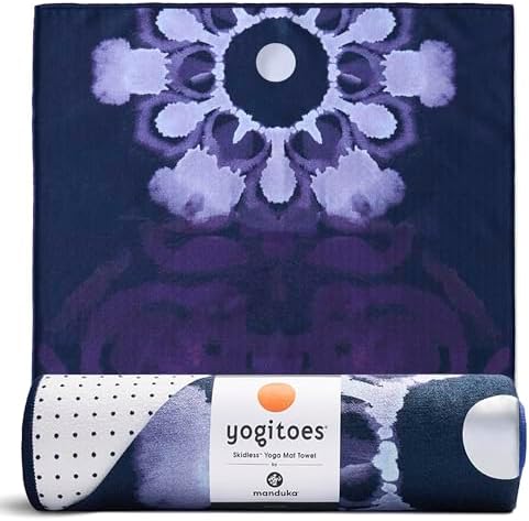 Manduka Yogitoes Hot Yoga Mat Towel – Best Grip Yoga Towel for Hot Yoga
