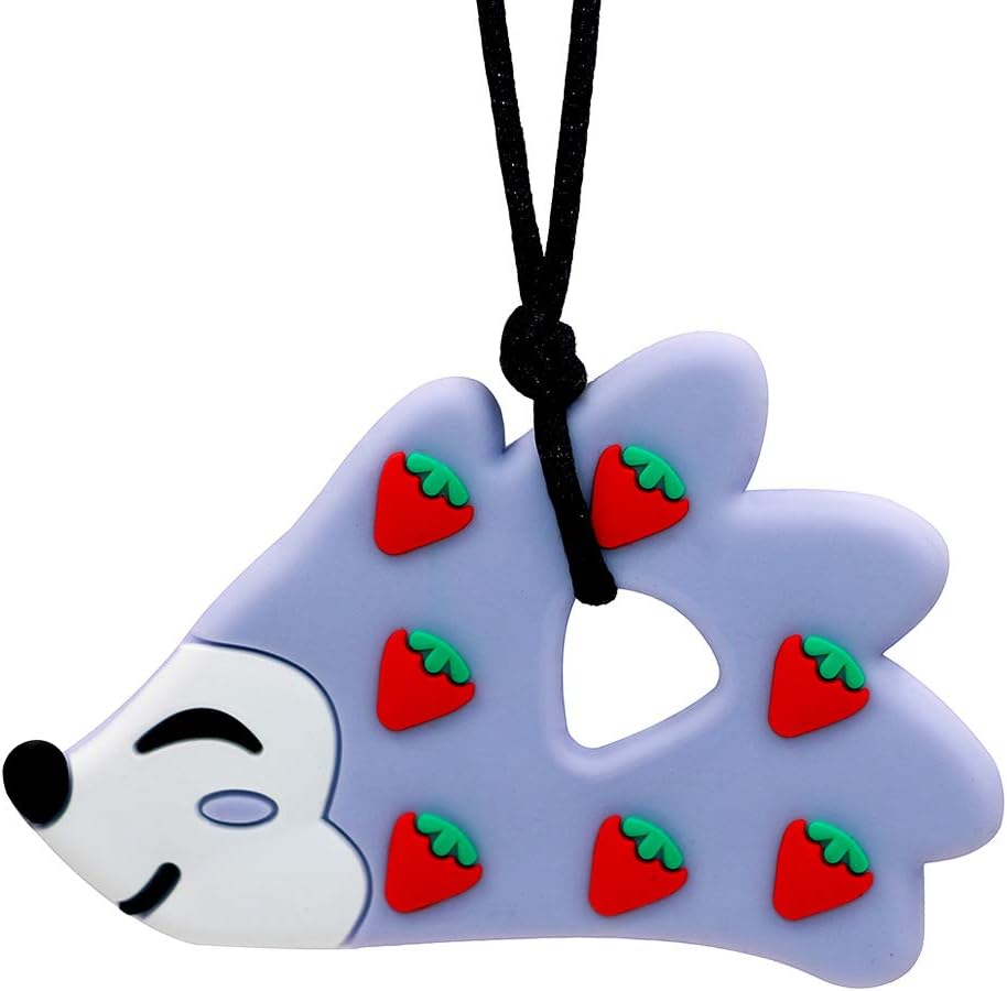 Sensory Chew Necklace for Kids, Boys or Girls - Silicone Chewy Toys for Chewing, Nursing, Chewable Pendant for Autism, Biting, ADHD, SPD, Oral Motor Chewy Toys
