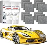2 Pack Nano Sparkle Cloth Car Scratch Remover Paste for Vehicles, 2025 Upgrade Car Scratch Repair Kit to Erase Car Paint Scratches Water Spots Scuff Repair Polishing Wax Kit (2pcs(White))