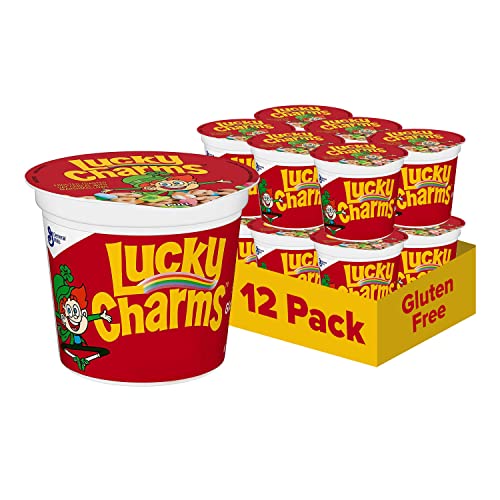 Lucky Charms Gluten Free Cereal with Marshmallows, 1.7 OZ Single Serve Cereal Cup (Pack of 12) #1