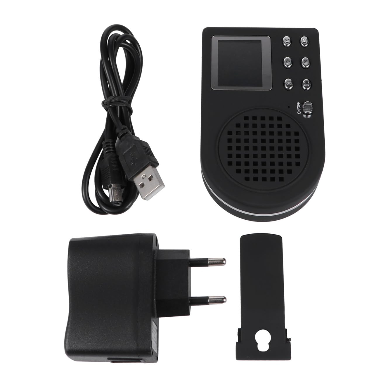 Lettore Mp3 Portatile Nero con Batteria Integrata ad Alta Capacità, Cavo USB Incluso, Riproduzione Musicale Esterna come Regalo per Famiglia e Amici