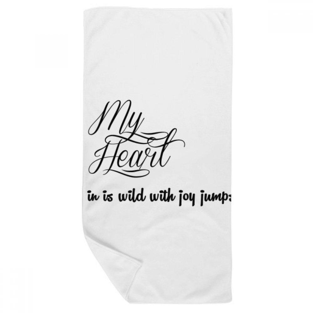 Serviette de bain doux multicolor avec citation de poésie 35x70cm