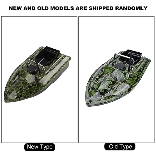 Image of RC Fishing Baits Dumping Boat, 500m Wireless Remote Control Fishing Bait Boat with LED Night Light Auto Cruise Control (Green)