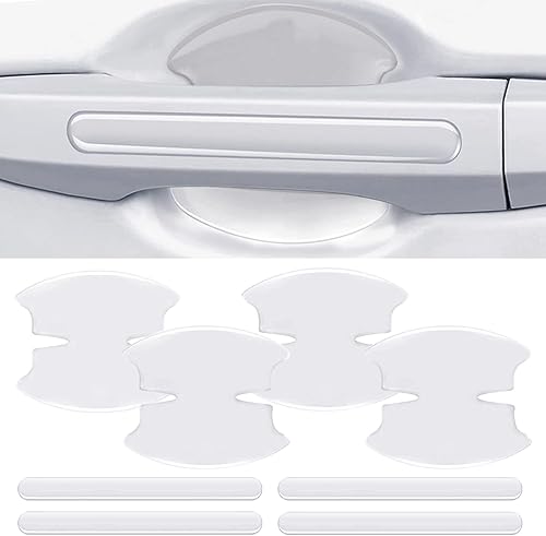 Vista 14 de TEMI 8 protectores transparentes 3D para manija de automóvil, película protectora de pintura transparente para cuenco de puerta, impermeable