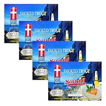 Sanniti Smoked Trout in Oil | Natural Source of Omega 3 | Ready to Eat, 3.9 oz Pack of 4