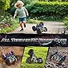 Terucle Rc Cars Toys for Boys Remote Control Car 2.4 GHz Black Toys for Ages 5-7 Kids Toys New Upgraded Strip Lights 360° Rotating Rc Truck Birthday (Black) #5