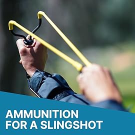 (2,000 Pieces) PGN Biodegradable Clay Slingshot Ammo - 1/2 Inch (0.5 Caliber) - Straight & Precise Practice Slingshot Ammo - Non-Toxic Pocket Slingshot Ammo