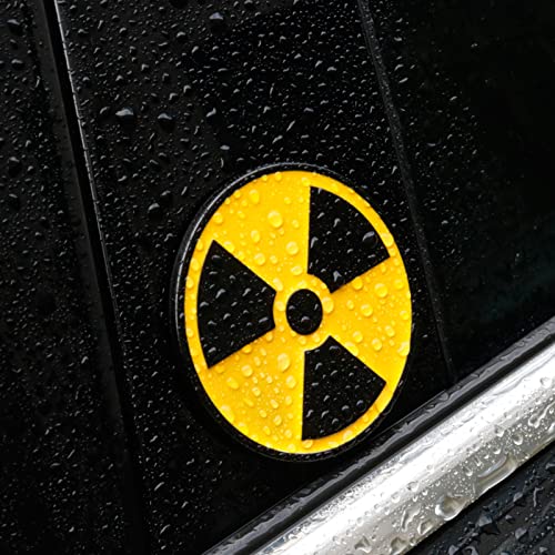 Nuclear Radiation Warning Car Sticker, Nuke Radioactive Sign Metal Emblem, Never Fade Zinc Alloy Decal For Automotive, Motorcycle #TOP3