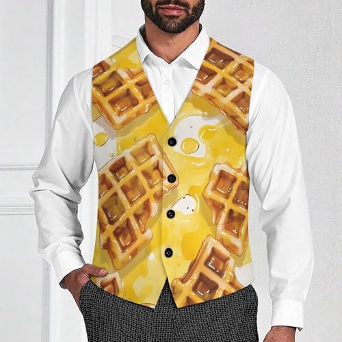 Food Honey Novelty Men's Suit Vest Funny Formal Dress Vests Business Waistcoat2