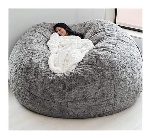 Bean Bag,Giant Fur Bean Bag Chair Cover for Adults Kids (Without Filling) Comfy Fluffy Giant Round...