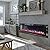 MAISON ARTS 72" Electric Fireplace Wall Fireplace/Recessed Fireplace 72 Inch with Remote Control&Touch Screen,1500/750W-8hrs Timer,Adjustable Flame Color, Log Set & Fake Charcoal & Crystal Inserts