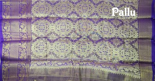Image of VFCollections Women's Kanchipuram Silk Pure Pattu Sarees With Blouse