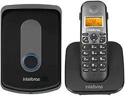 Telefone sem fio com Ramal Externo TIS 5010 Preto Intelbras