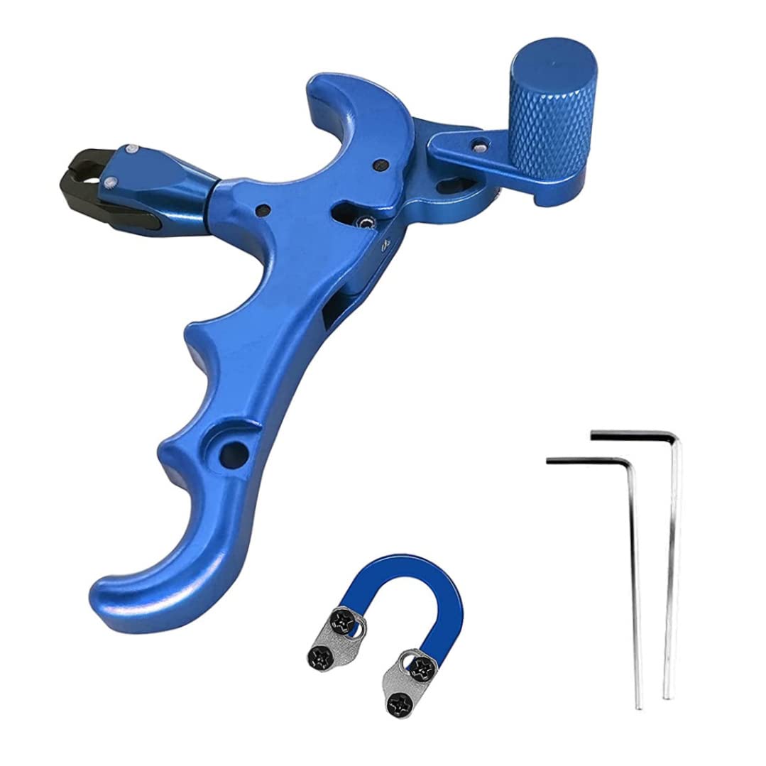 D-Loop réglable et aide à la libération du tir à l'arc à 4 doigts rotative à 360 degrés - 8