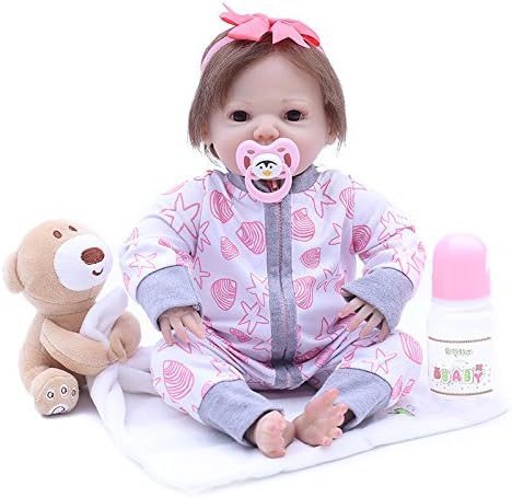 OtardDolls Reborn Doll 18" Reborn Baby Doll Lifelike Soft Vinyl Silicone Doll Children Gifts (Girl Fashion)
