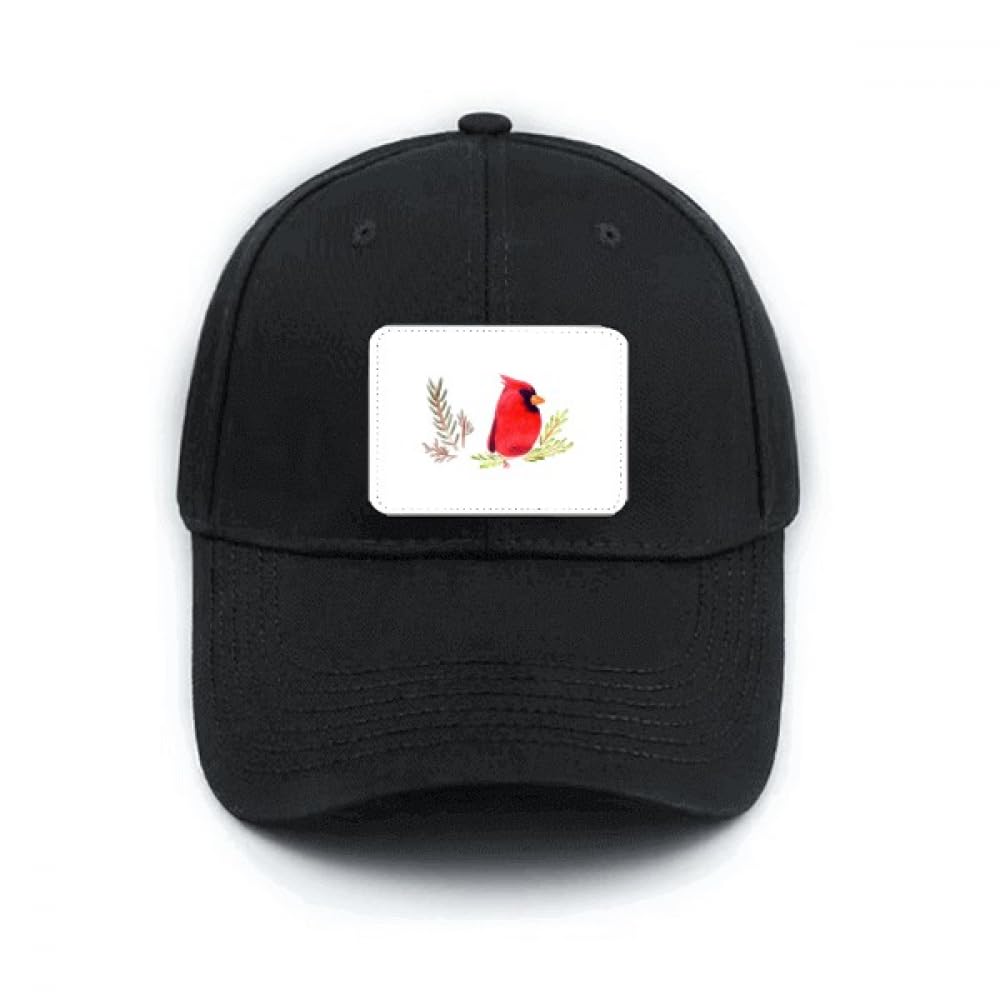 Casquette oiseau pie rouge au design art déco avec finitions soignées