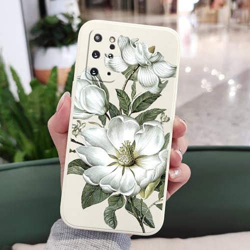 Coque Samsung S20 Plus en coton blanc et motif floral chic - 3