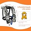 VOGUCCLO Automatic/Manual Inflatable Life Jacket| Inflatable PFD Kayak Vest Adult| Life Vest for Adults| Outdoor Water Sports| Supports up to 330 lbs|33g of Carbon Dioxide Cylinder (607W Camouflage) #1