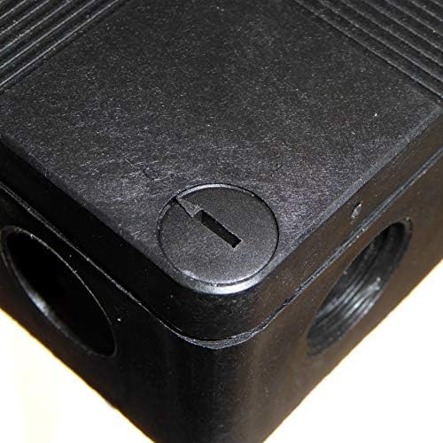 IP66 Black Waterproof Outdoor/External Junction Box with 3X Glands Mounting Bracket and 5 Pole Terminal Block