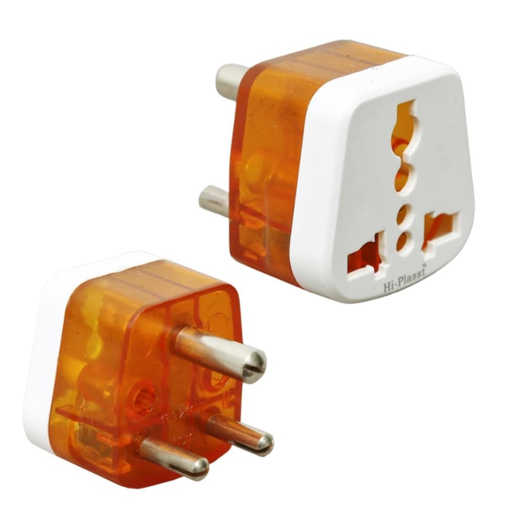 Hi-Plasst USA to India Travel Adapter 6A to 10A 3-Pin Plug Converter (Type D) – Pack of 2 | Universal Socket for UK, Canada, Europe to Indian Plug | Compatible with Mobile, Laptop, Chargers.-image-23