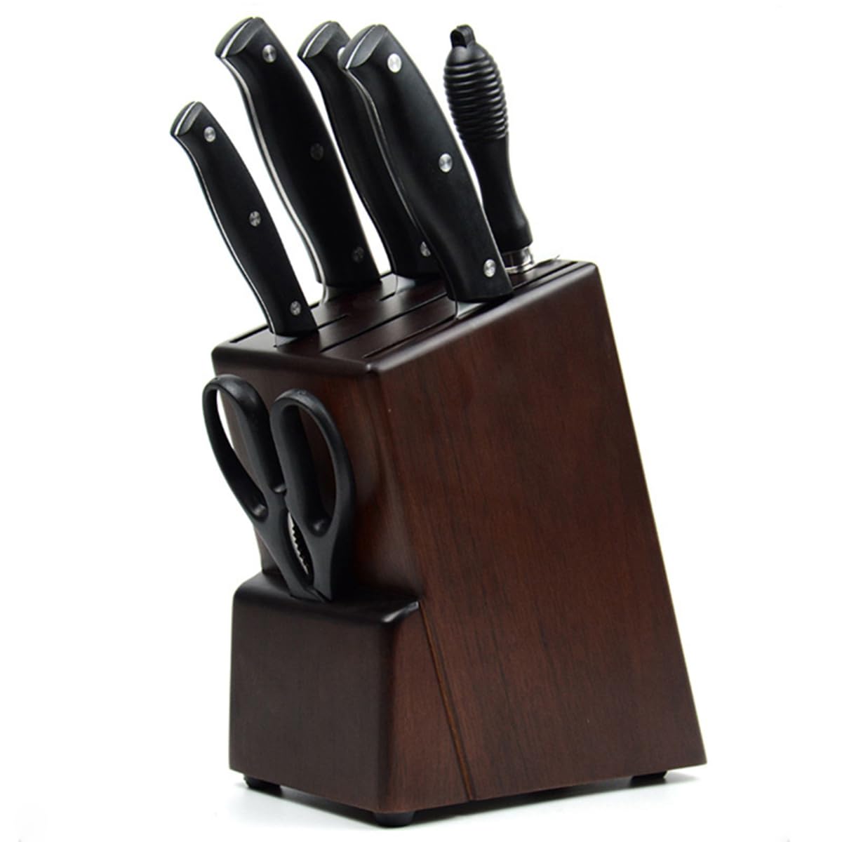 Photo 1 of Muxinteng Wooden Knife Block - 7 Slots, African Walnut