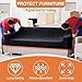 Large moving blankets, 80*72 inches, suitable for furniture moving protection and shipping packaging, quilted furniture pads, extra thick blankets for moving, heavy blanket (black) 2-pack.