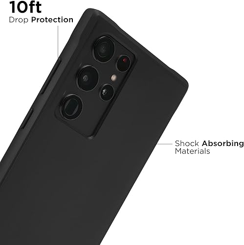 Miniatura 4 de Case-Mate - Serie Tough - Funda para Samsung Galaxy S22 Ultra - Protección contra caídas de 10 pies - 6.8 pulgadas - Negro resistente