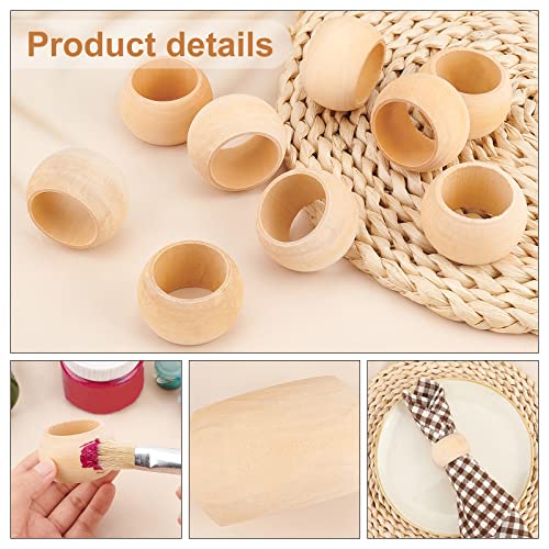 PH PandaHall 10pcs Napkin Rings, Wooden Serviette Holders Round Table Napkins Holders Farmhouse Wood Napkins Rings for Holiday Wedding Dining Room Party Table Decoration - Cosy Home Interiors PH PandaHall 10pcs Napkin Rings, Wooden Serviette Holders Round Table Napkins Holders Farmhouse Wood Napkins Rings for Holiday Wedding Dining Room Party Table Decoration - Image 6