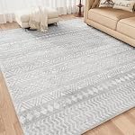 Area Rugs for Living Room 5x7 Boho Area Rug Carpet Machine Washable Area Rugs for Bedrooms Tapis Living Room Rug Nursery Rug Office Rug Soft Grey