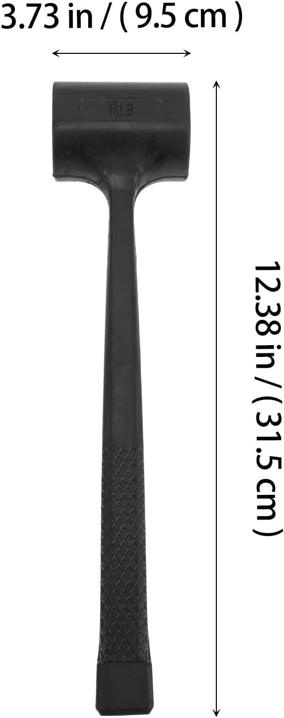 2 Pcs Anti-slip Rubber Hammers Flooring Mallets Set 1lb 1.5lb Shock-absorbing Rubber Hammer for Tile and Wood Floor Installation