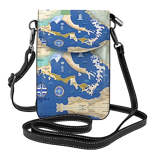 Petit sac à bandoulière KoNsev en cuir PU avec fentes pour cartes