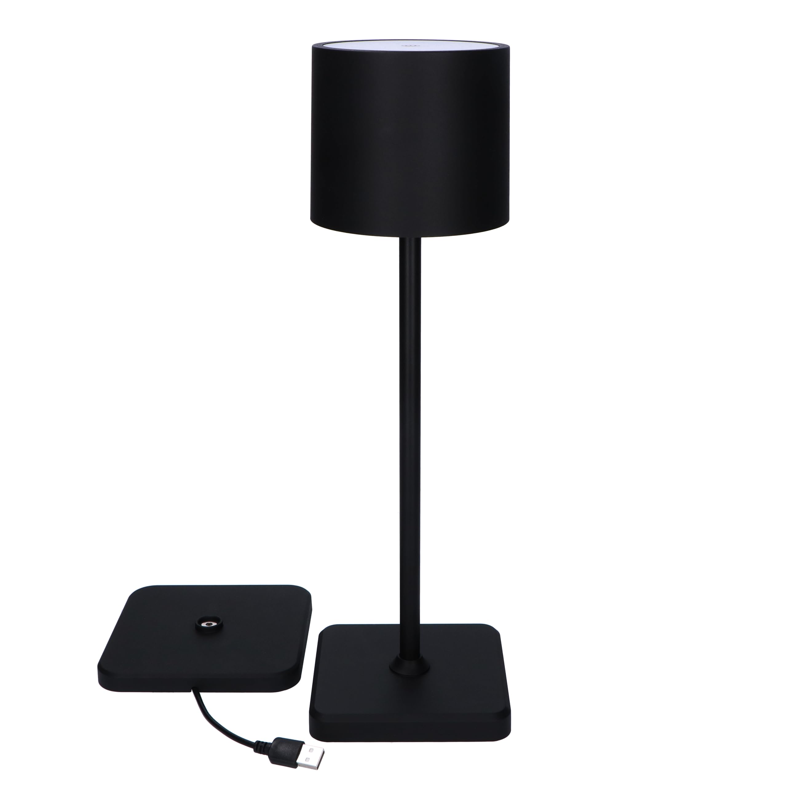 LED's light 1000492 Akku LED-Tischleuchte schwarz dimmbar IP54 warm-neutral-kaltweiß Ladeschale