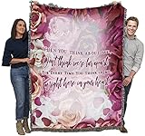 Pure Country Weavers When You Think About Me Don't Think We're Far Apart Blanket - Sympathy Bereavement Gift Tapestry Throw Woven from Cotton - Made in The USA (72x54)