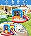 Step4Fun Inflatable Bounce House, Kids Castle Slide Bouncer for Children Jumping Outdoor and Indoor Party, Baby Backyard Water Jumper Toy with Blower, Ball Pit Pool, Ideal Gifts（112 x 98 x 65”）