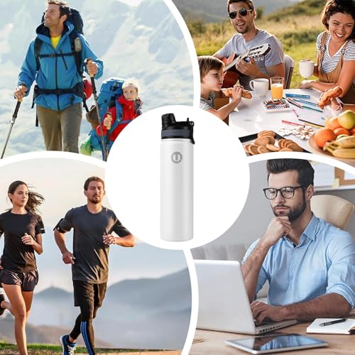 Botella deportiva de acero inoxidable con sistema hermético y tapa antifugas 6