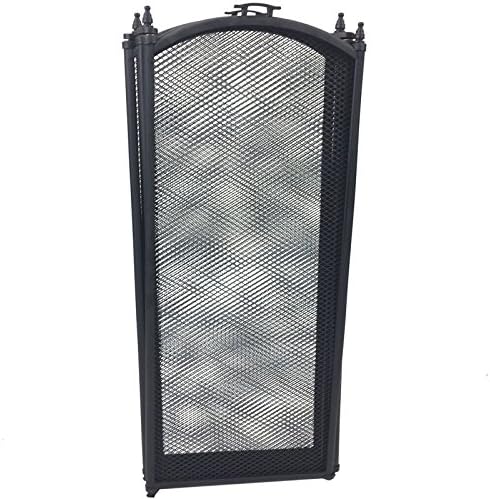 Simpa Berkshires 4 Panel Fire Place Guard Fire Screen Spark Flame Guard Curved Top 4 Panel Folding Design