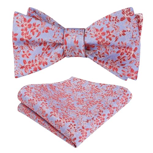 Image of Alizeal Mens 2pcs Floral Pattern Bow Tie Set