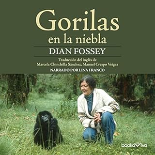 Gorilas en la niebla Audiolibro Por Dian Fossey arte de portada