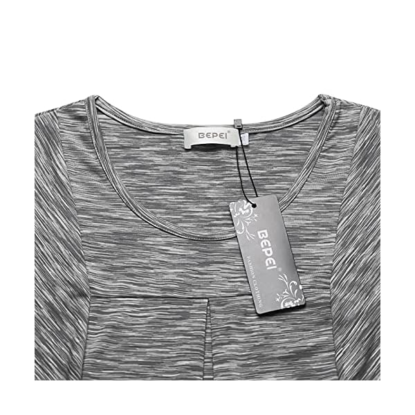 BEPEI-Workout-Tops-for-Women-Short-Sleeve-Yoga-Running-Athletic-Casual-Shirts BEPEI Workout Tops for Women Short Sleeve Yoga Running Athletic Casual Shirts Black Gray