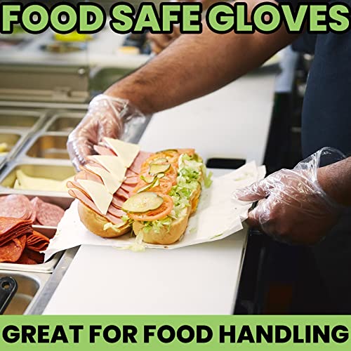 Keppi 1200Pcs Plastic Gloves | Bpa & Latex Free | Perfect Food Handling Gloves | Food Safe Disposable Gloves For Cooking | Bulk Food Safe Gloves | One Size Great Fit #TOP2